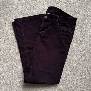 J Crew Deep Burgundy Corduroy Pants
